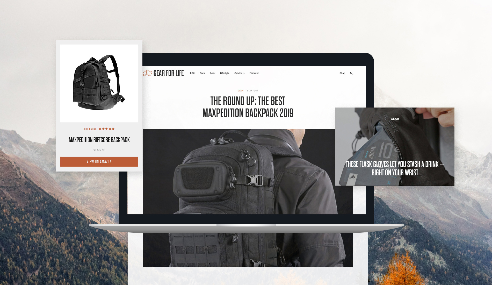 Gear For Life Website Design | Fhoke