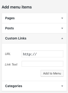 Add Custom Menu Links in WordPress