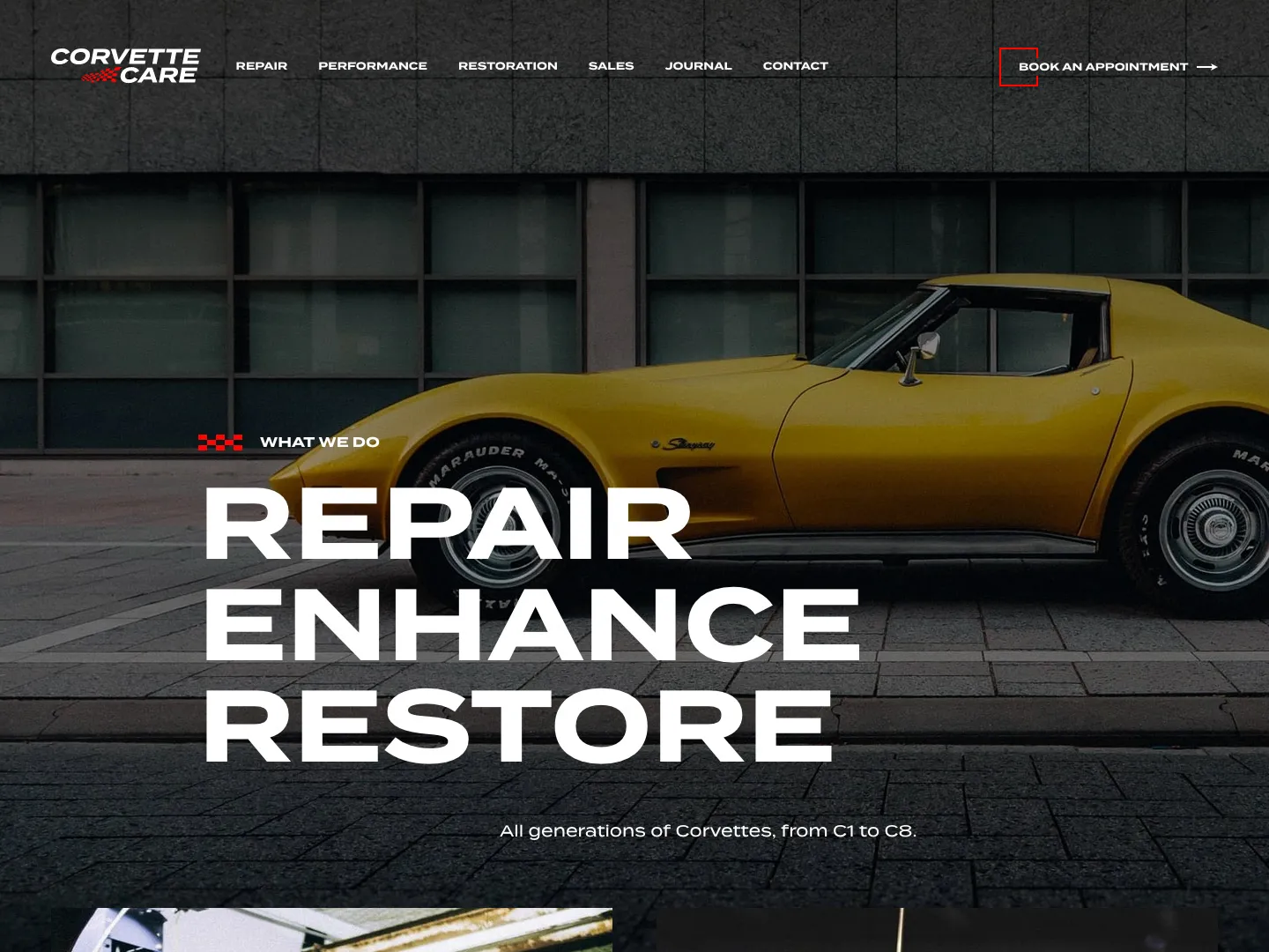 Corvette Care Website Preview